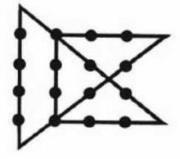 简单思维方式:用6条直线（一笔）将16个点连接起来，怎么连呢？