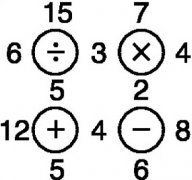 思维提高数字赛题:填数学符号