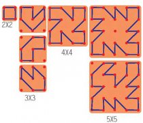 逻辑推理测试数字方式:小钉板多边形