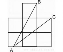 思维测试数学题:线段AB与AC哪个较长？