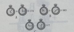 数学逻辑思维智力题:时钟算式