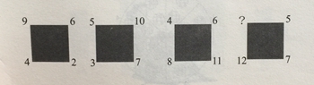 正方形角上填数字