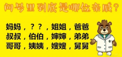 小学生招生思维能力训练测试题：问号里是哪位亲戚？