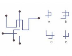 2014上海图形推理题之哪个部件可以将电路接通?