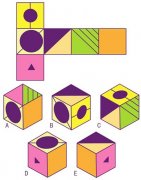 图形推理题素的考点之折叠立方体