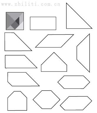 在线测评中的图形推理题之七巧板拼多边形
